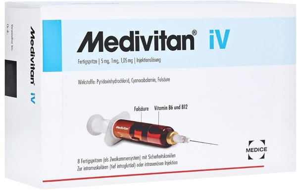 Medivitan IV Injektionslösung in Zweikammerspritze (8 Stk.) - Angebote ab  41,58 €