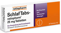 PZN-DE 07707524, Schlaf TABS-ratiopharm 25 mg Tabletten 20 St, Grundpreis: &euro;