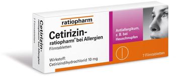 Cetirizin bei Allergien 10 mg Filmtabletten (7 Stk.)