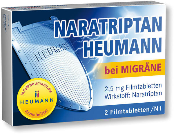 Heumann NARATRIPTAN Heumann bei Migräne 2.5 mg Tabletten