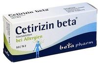 PZN-DE 02156887, Cetirizin beta Filmtabletten bei Allergien Inhalt: 50 St