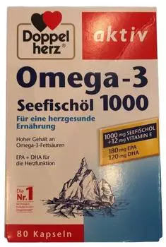 Doppelherz Omega-3 Seefisch&ouml;l 1000 mg Kapseln (80 Stk.)