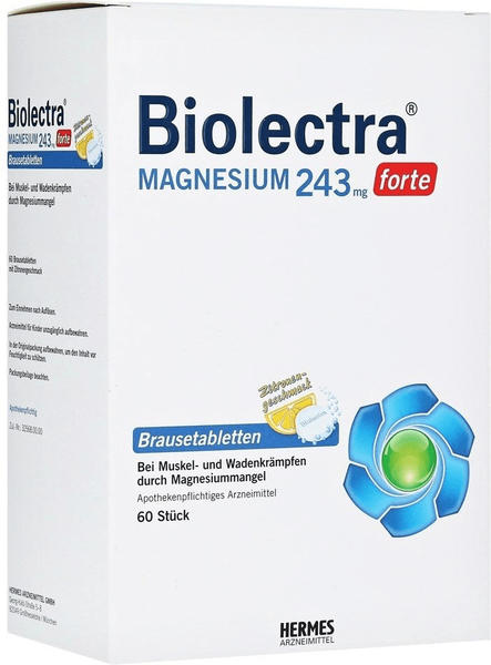 Biolectra Magnesium 243 forte Zitrone Brausetabletten (60 Stk.)