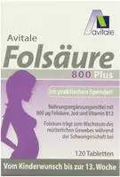 PZN-DE 10547722, Avitale Fols&auml;ure 800 Plus B12 + Jod Tabletten 7.8 g