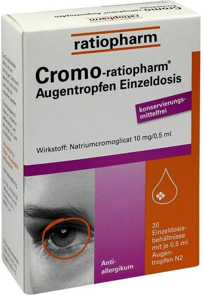 Cromo ratiopharm Augentropfen Einzeldosis (20 x 0,5 ml)