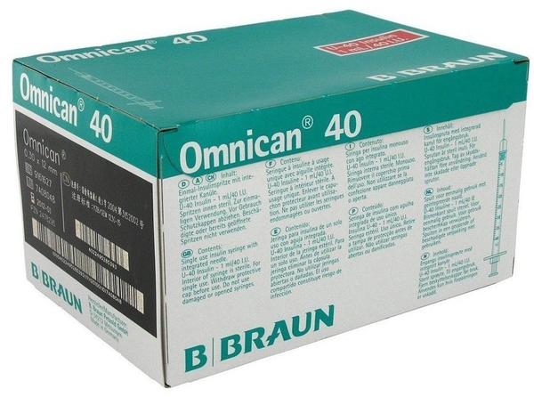 B. Braun Omnican 40 Insulinspritze mit Kanüle 1 ml IU 0,30 x 12 mm (100 Stk.)