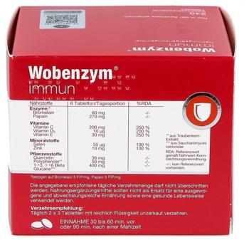 Mucos Wobenzym immun Tabletten (240 Stk.) – Vielseitige Wirkstoffe für umfassenden Zellschutz