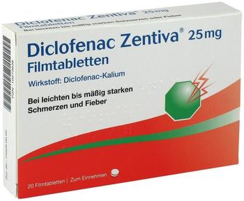 Zentiva Pharma GmbH DICLOFENAC Zentiva 25 mg Filmtabletten 20 St