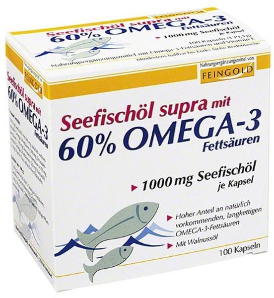 Burton Feingold Seefischöl supra mit 60% Omega-3-Fettsäuren Kapseln (100 Stk.)