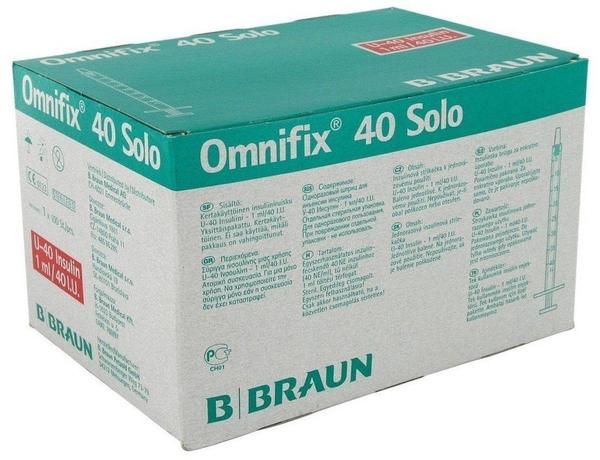B. Braun Omnifix Solo Insulinspritze U40 (100x1ml)