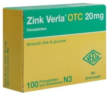Zink Verla OTC 20 mg Filmtabletten (100 Stk.)