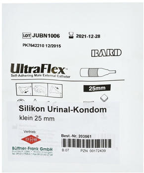 Büttner-Frank Urinal Kondom Silikon 25 Mm Klein Selbsthaft.