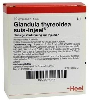 Heel Glandula Thyreodiea Suis Injeele Ampullen (10 x 1,1 ml)