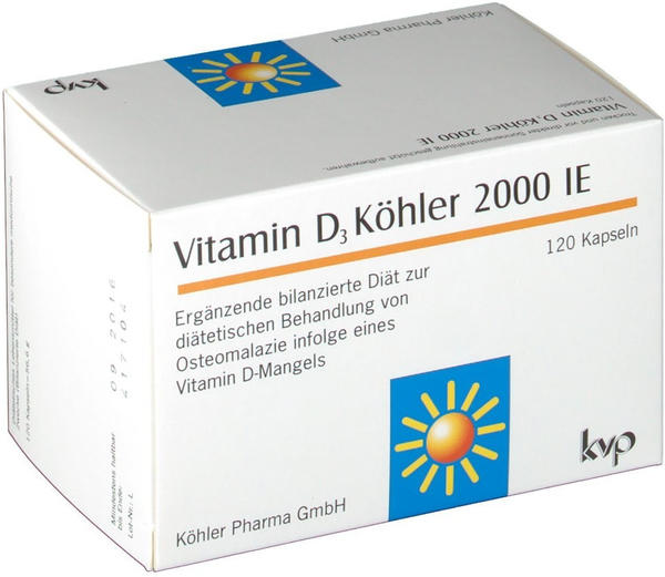 Köhler Pharma Vitamin D3 Köhler 2000 IE Kapseln (120 Stk.)