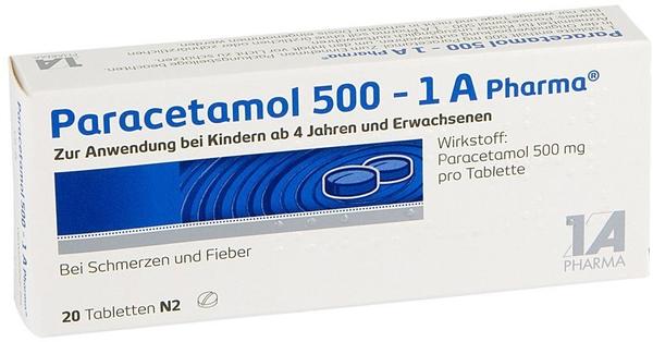 1 A Pharma PARACETAMOL 500 1A Pharma Tabletten 20 St