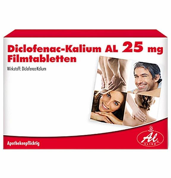 Aliud DICLOFENAC KALIUM AL 25 mg Filmtabletten 20 St