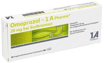 1 A Pharma OMEPRAZOL 1A Pharma 20 mg bei Sodbrennen HKM 14 St