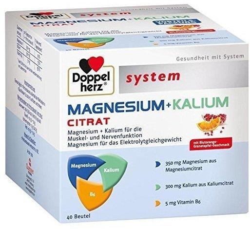 Doppelherz System Magnesium + Kalium Citrat Granulat (40 Stk.)