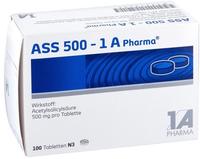 PZN-DE 08612435, ASS 500 - 1 A Pharma Tabletten 100 stk