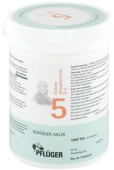 A. Pflüger Biochemie 5 Kal Phos D 6 Tabletten (1000 Stk.)