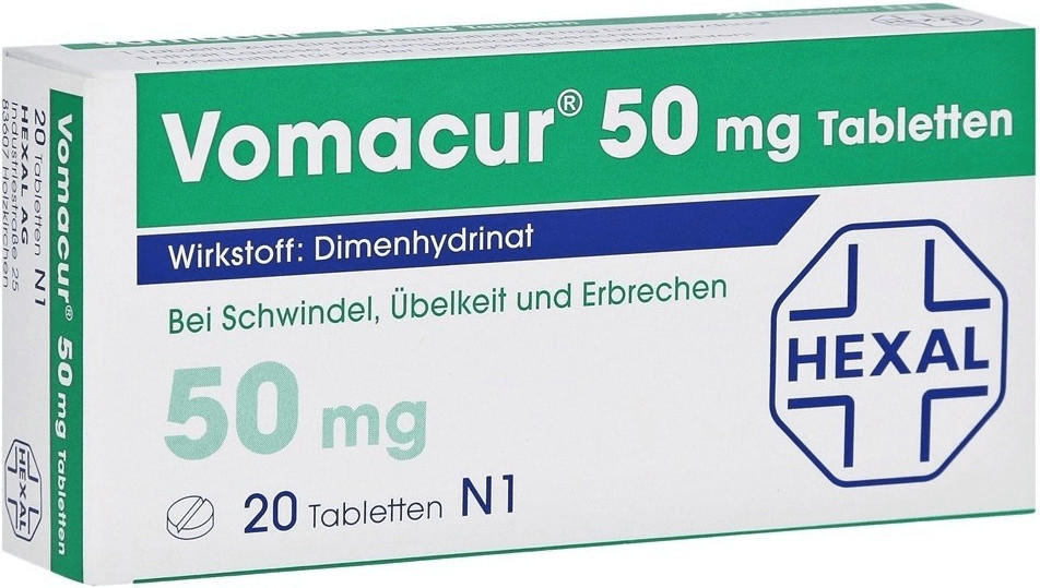 Vomacur 50 mg Filmtabletten (20 Stk.) Test TOP Angebote ab 2,53 € (März  2023)
