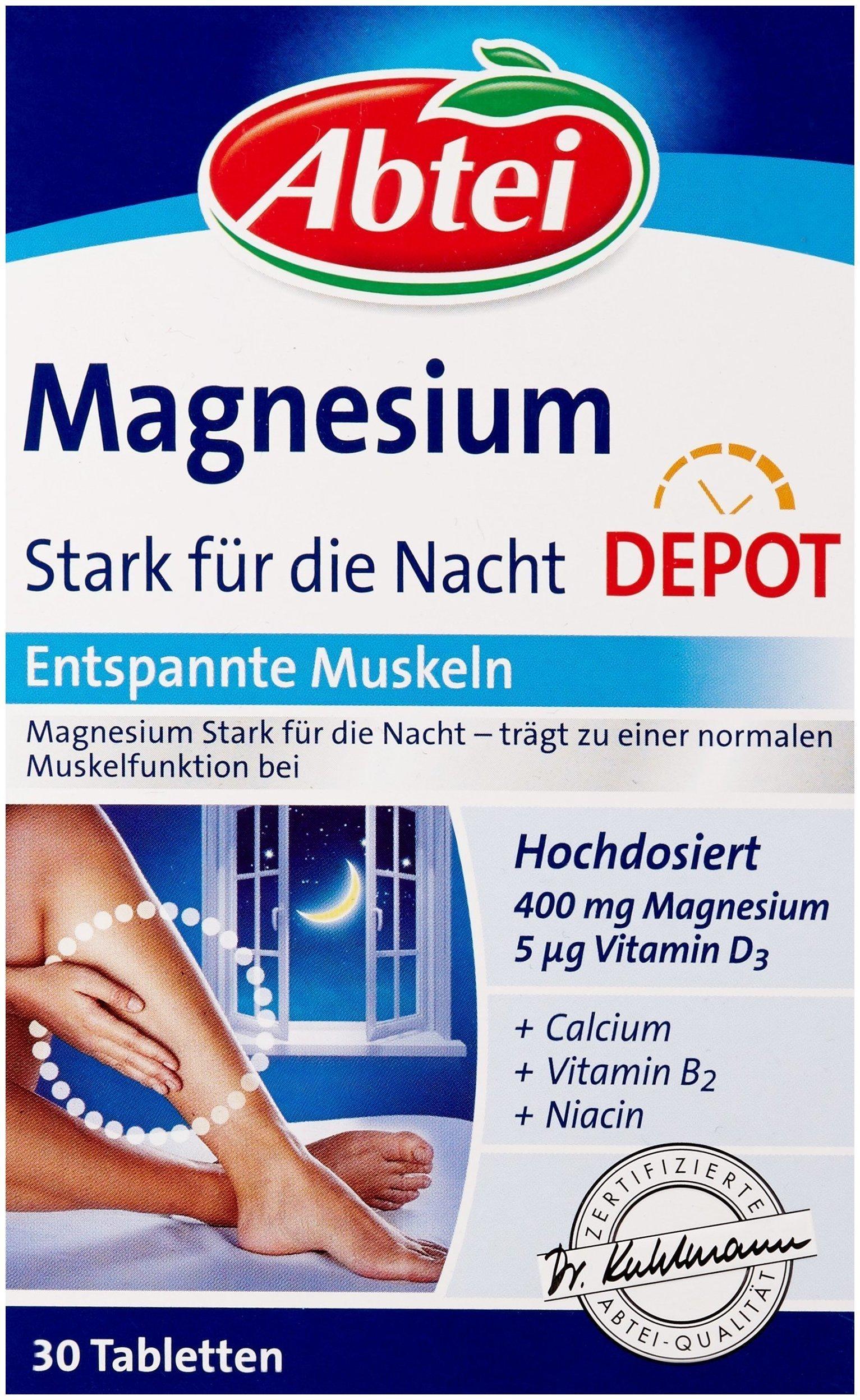 Abtei Magnesium Stark für die Nacht Depot Tabletten (30 Stk.) Test TOP  Angebote ab 4,48 € (April 2023)