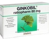 Ginkobil ratiopharm 80mg mit Ginkgo biloba 60 St