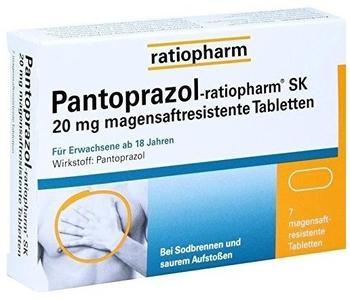Ratiopharm PANTOPRAZOL ratiopharm SK 20 mg magensaftres.Tabl. 7 St