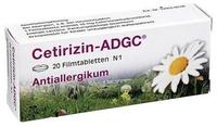 CETIRIZIN ADGC Allergietabletten 20 St