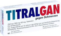 PZN-DE 02653278, Titralgan gegen Schmerzen 20 Tabletten - Bei leichten bis m&auml;&szlig;ig