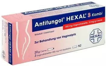 Hexal Antifungol HEXAL 3 KOMBI 3Vaginaltabl.+20g Creme Hexal Antifungol HEXAL 3 KOMBI 3Vaginaltabl.+20g Creme