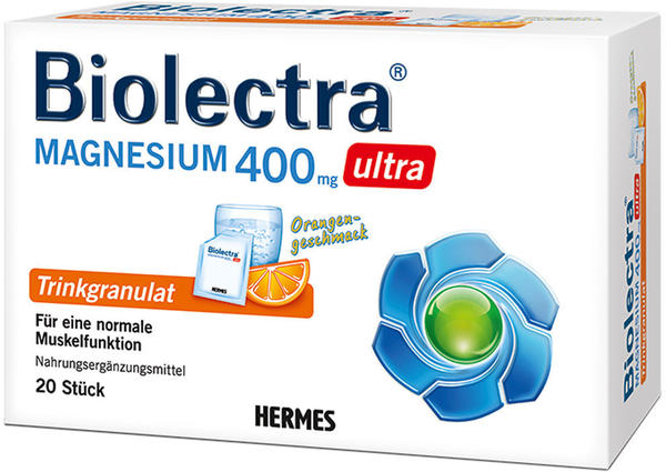 Hermes Biolectra Magnesium 400 mg ultra Trinkgranulat Orange (20 Stk.)