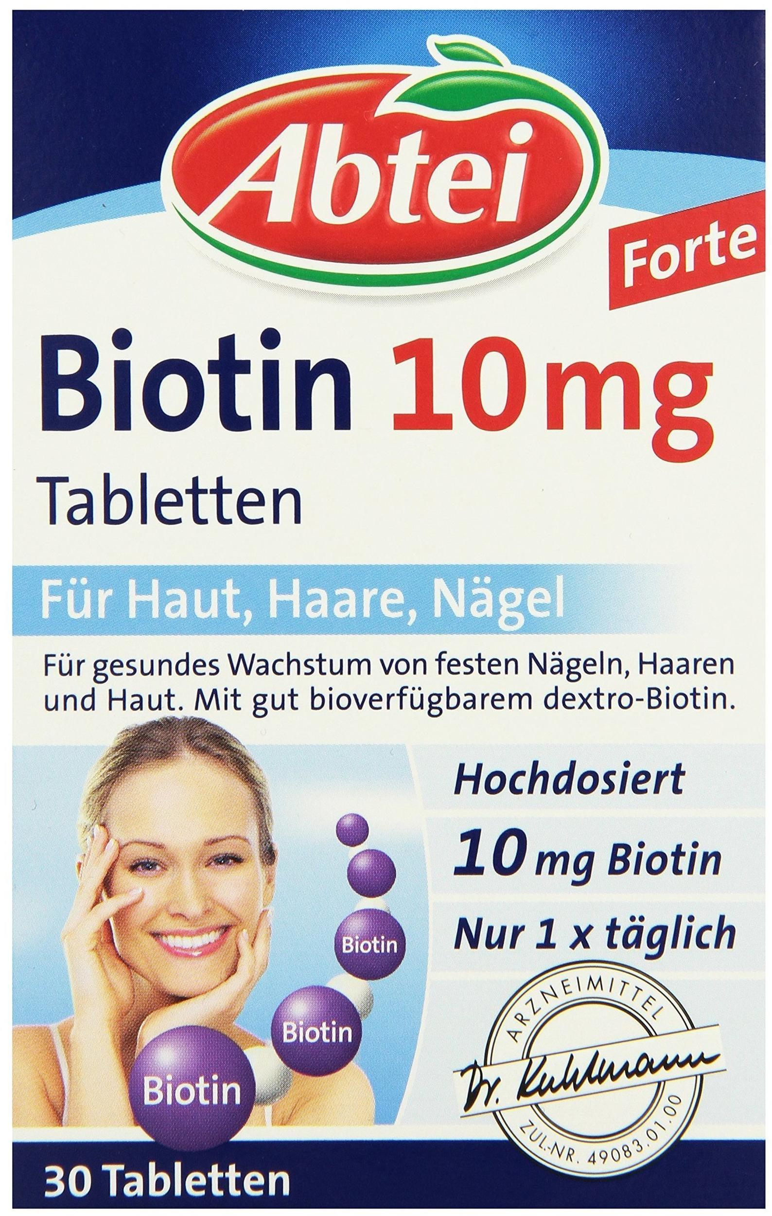 Abtei Biotin 10 mg Tabletten (30 Stk.) Test TOP Angebote ab 4,95 € (Juli  2023)
