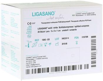 Ligamed medical Produkte GmbH LIGASANO weiß Schlitzkompresse unsteril 5x5x1cm