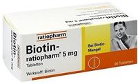 PZN-DE 03659722, Biotin-Ratiopharm 5 mg Tabletten 90 St, Grundpreis: &euro;...
