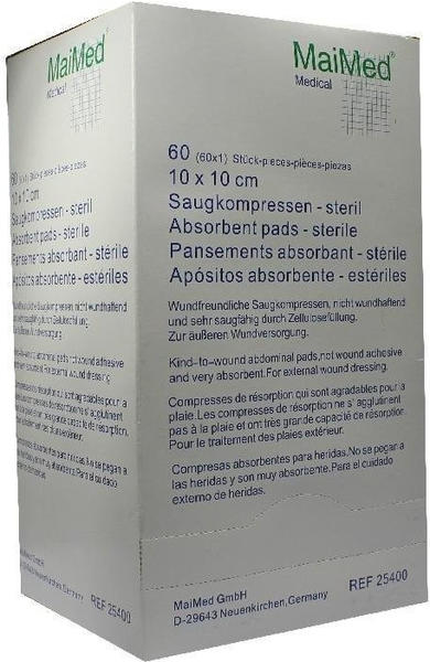 MaiMed Saugkompressen Steril 10 x 10 cm (60 x 1 Stk.)