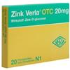 PZN-DE 03000526, Verla-Pharm Arzneimittel Zink Verla OTC 20 mg Filmtabletten 20...