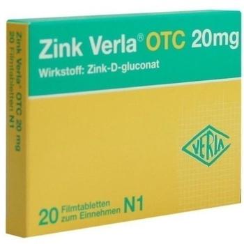 Zink Verla OTC 20 mg Filmtabletten (20 Stk.)