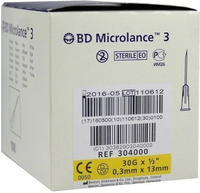 BD Microlance Kan&uuml;le 30 G 1/2 0,29x13 mm 100 St