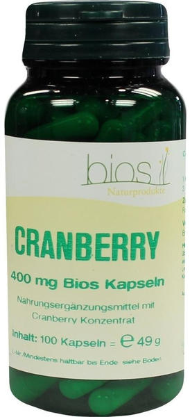 Bios Naturprodukte Cranberry 400mg Kapseln (100 Stk.)