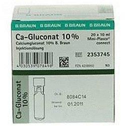 B. Braun Calciumgluconat 10% Mpc Injektionsloesung 20 x 10 ml
