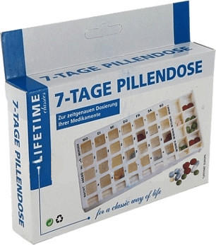 Deflogrip Pillendose 7 Tage+4 Faecher Je Tag Kunststoff