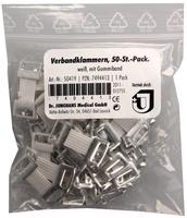 Verbandklammern M.gummiband wei&szlig; 50 St