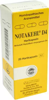Sanum-Kehlbeck Notakehl D 4 Kapseln (20 Stk.)