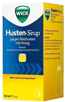 Wick Hustensirup gegen Reizhusten mit Honig (120 ml)