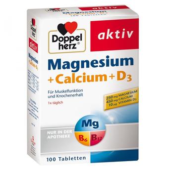 Doppelherz Magnesium + Calcium + D3 Tabletten (100 Stk.)