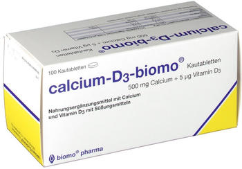 Biomo Calcium D 3 Kautabletten 500 + D (100 Stk.)