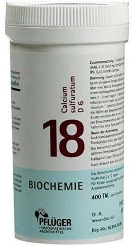 A. Pflüger Biochemie 18 Calcium Sulfurat.D 6 Tabletten (400 Stk.)