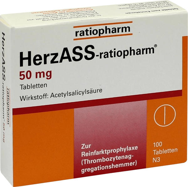 Herz ASS 50 mg Tabletten (100 Stk.)