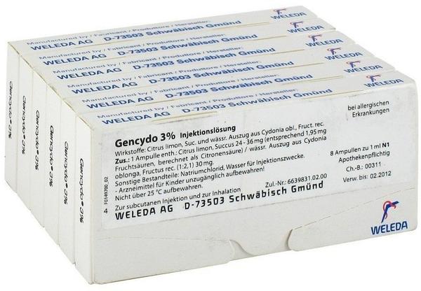 Weleda Gencydo 3% Ampullen (48 x 1 ml)